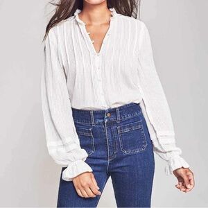 Faherty Willa White Blouse
